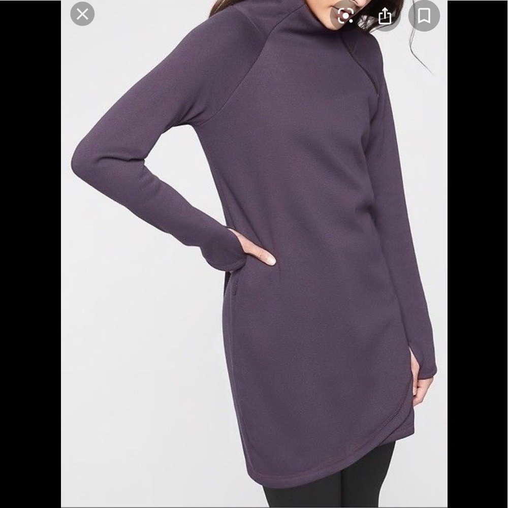 Athleta fleece lined purple dress in XS! EUC! ❤️